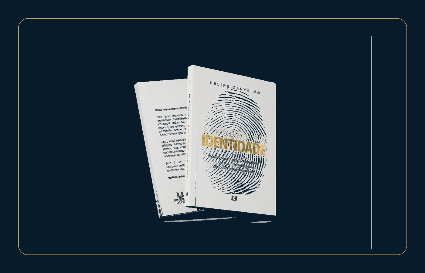 Mockup premium do livro O Poder da Identidade